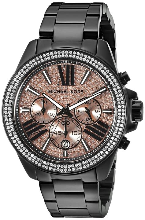 michael kors relojes mujer plateado|Michael Kors black watches women.